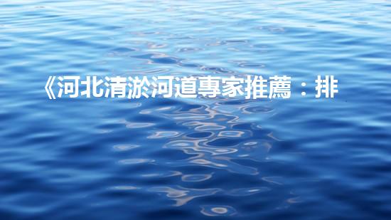 《河北清淤河道專家推薦：排名最好的清淤公司大揭秘！》